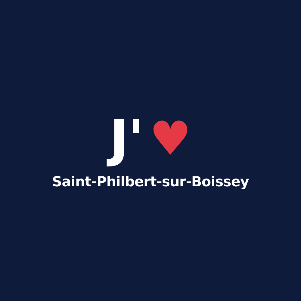 T-shirt personnalisé Saint-Philbert-sur-Boissey — design J'aime Saint-Philbert-sur-Boissey