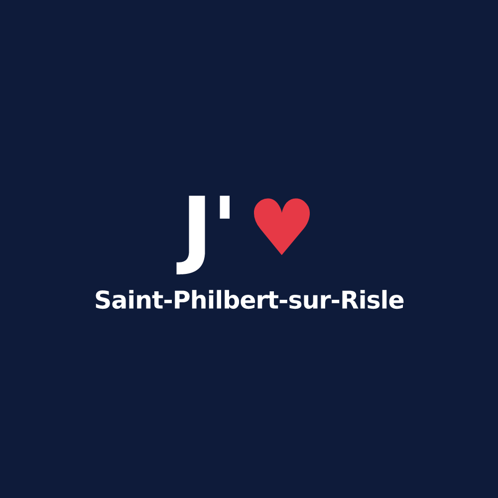 T-shirt personnalisé Saint-Philbert-sur-Risle — design J'aime Saint-Philbert-sur-Risle