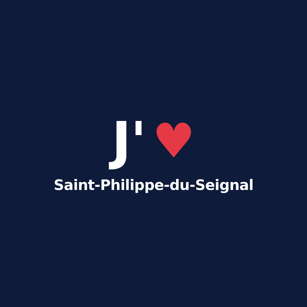 T-shirt personnalisé Saint-Philippe-du-Seignal — design J'aime Saint-Philippe-du-Seignal