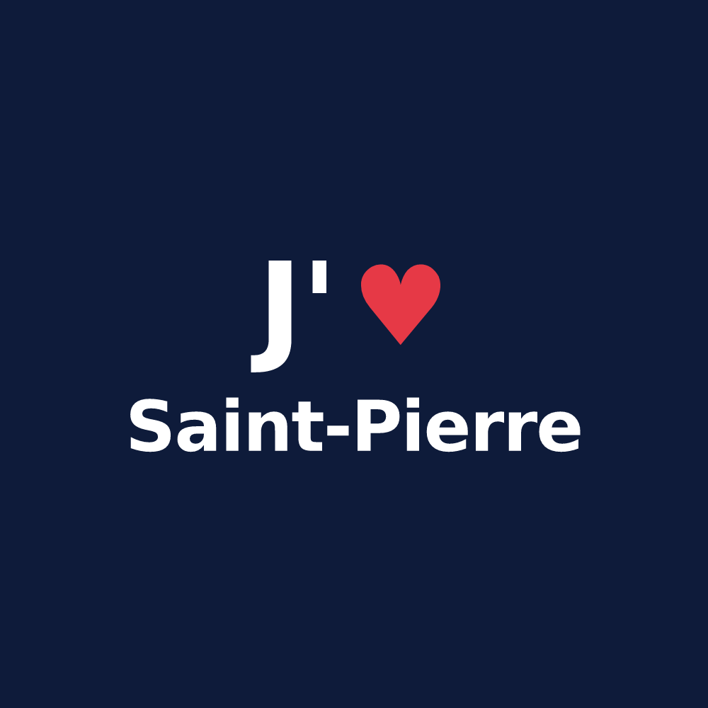 T-shirt personnalisé Saint-Pierre — design J'aime Saint-Pierre