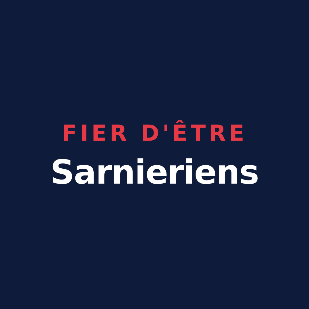 T-shirt « Fier d'être Sarnieriens » — design pour Saint-Pierre-de-Cernières