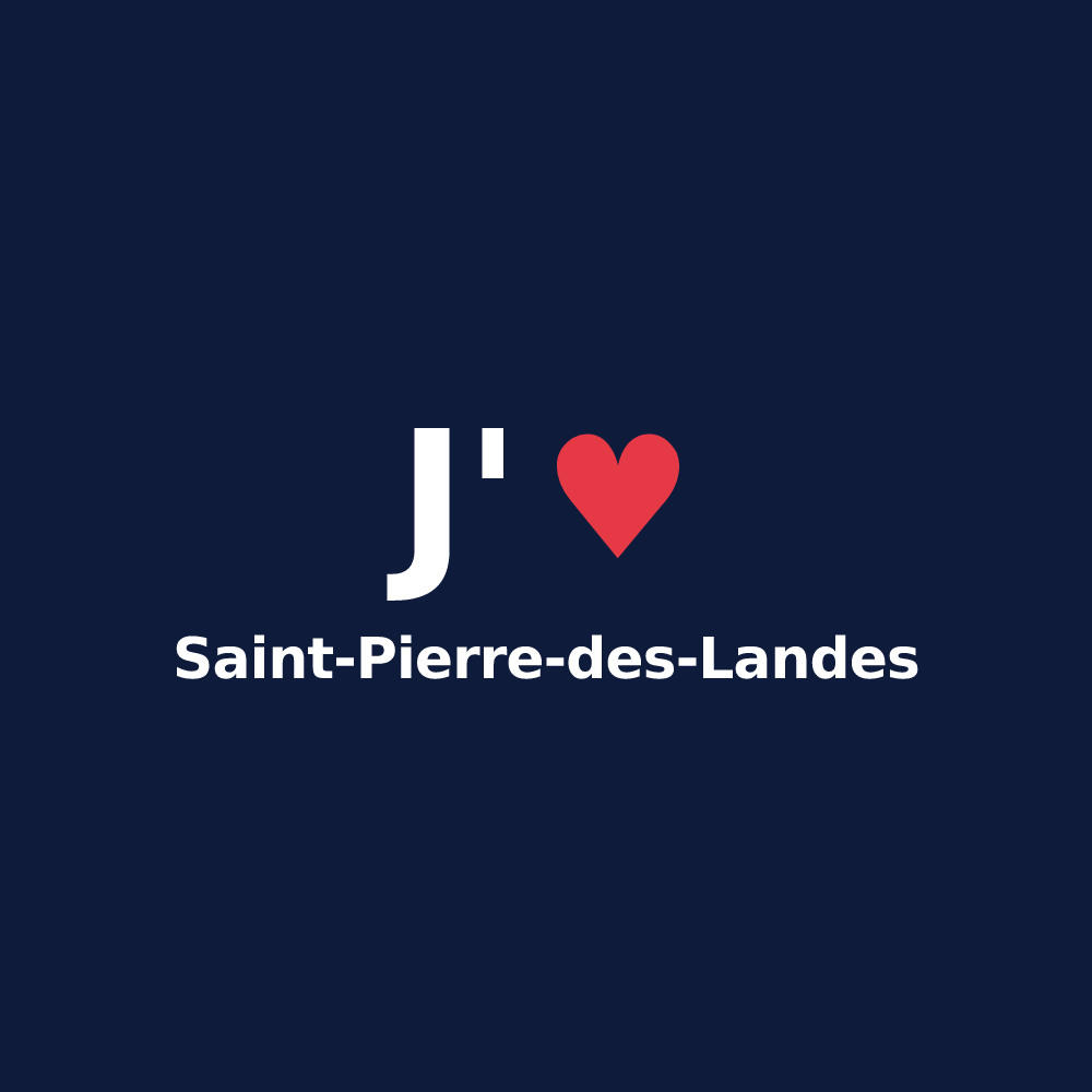 T-shirt personnalisé Saint-Pierre-des-Landes — design J'aime Saint-Pierre-des-Landes
