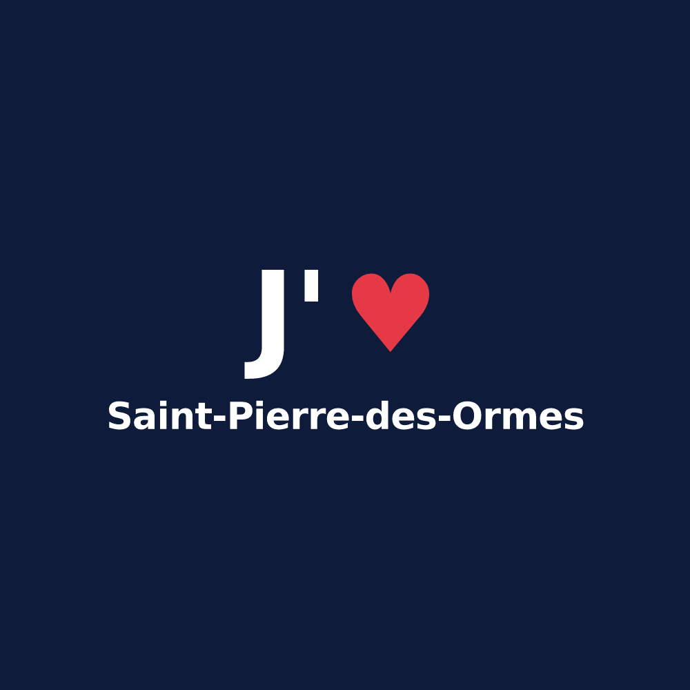 T-shirt personnalisé Saint-Pierre-des-Ormes — design J'aime Saint-Pierre-des-Ormes