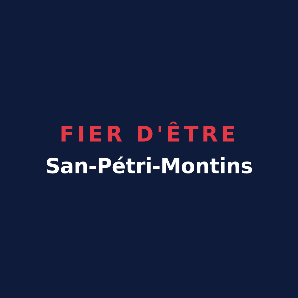 T-shirt « Fier d'être San-Pétri-Montins » — design pour Saint-Pierre-du-Mont
