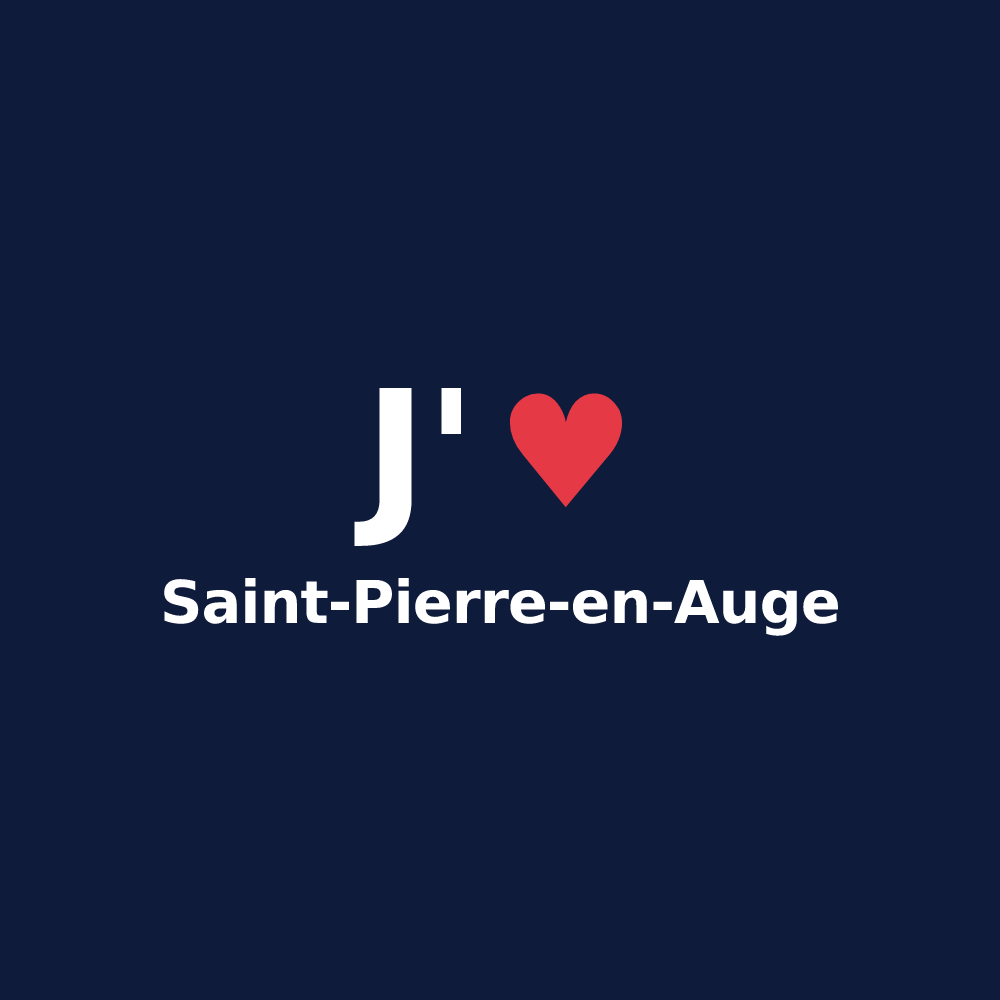 T-shirt personnalisé Saint-Pierre-en-Auge — design J'aime Saint-Pierre-en-Auge