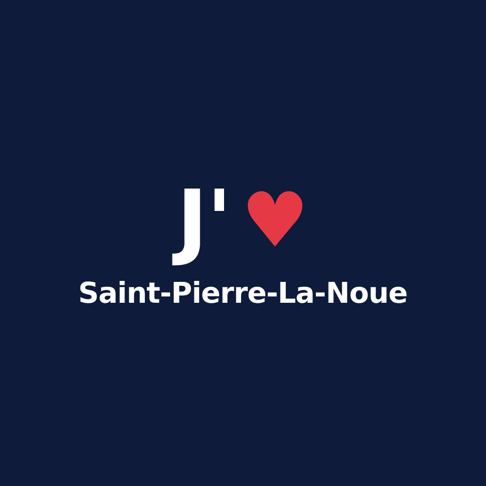 T-shirt personnalisé Saint-Pierre-La-Noue — design J'aime Saint-Pierre-La-Noue