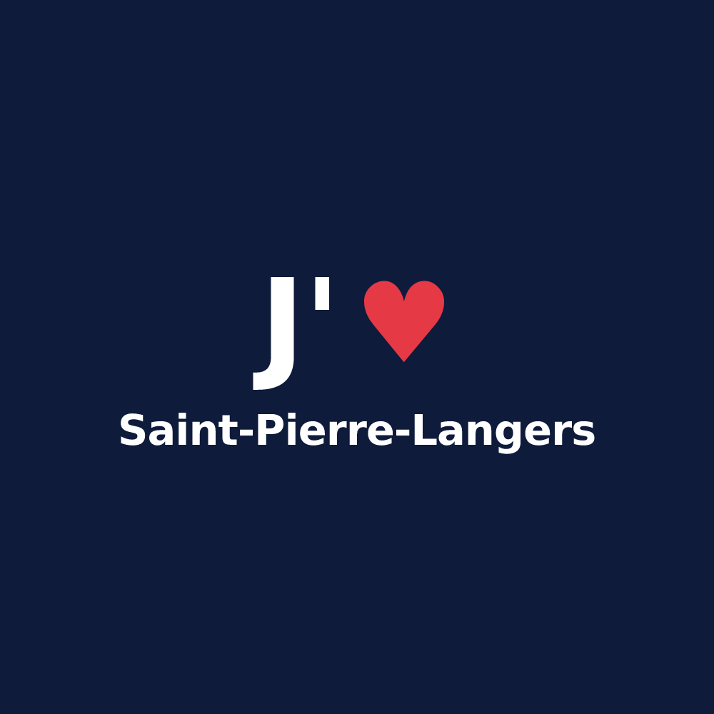T-shirt personnalisé Saint-Pierre-Langers — design J'aime Saint-Pierre-Langers