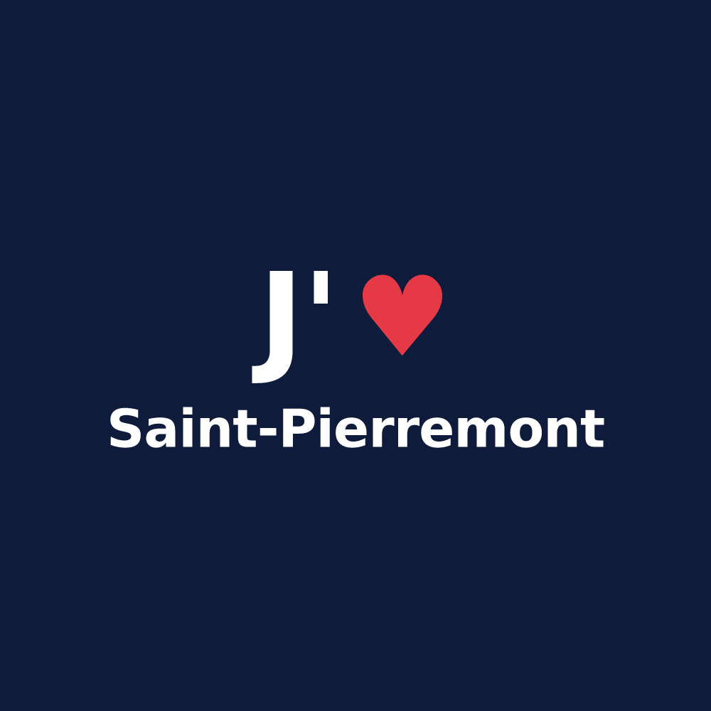 T-shirt personnalisé Saint-Pierremont — design J'aime Saint-Pierremont