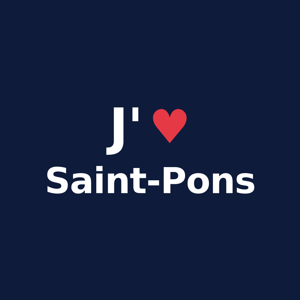 T-shirt personnalisé Saint-Pons — design J'aime Saint-Pons