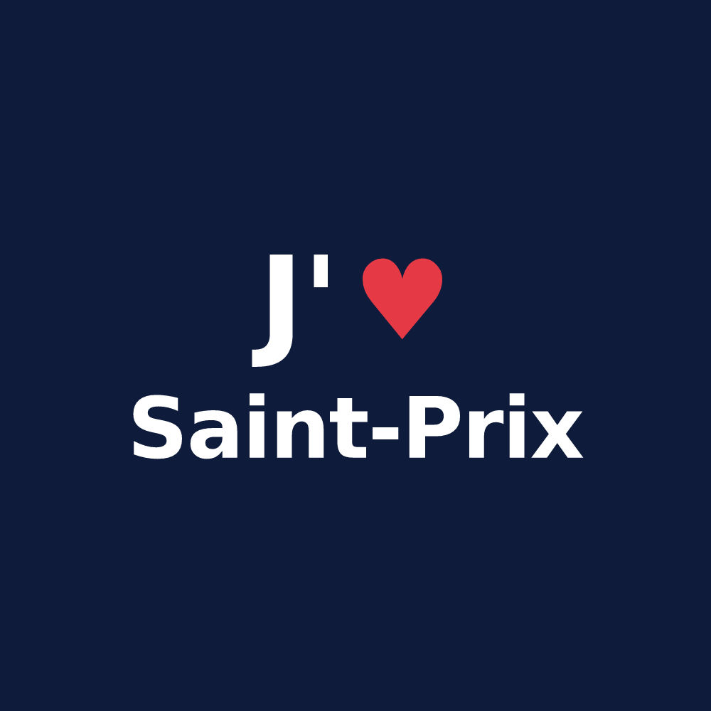 T-shirt personnalisé Saint-Prix — design J'aime Saint-Prix