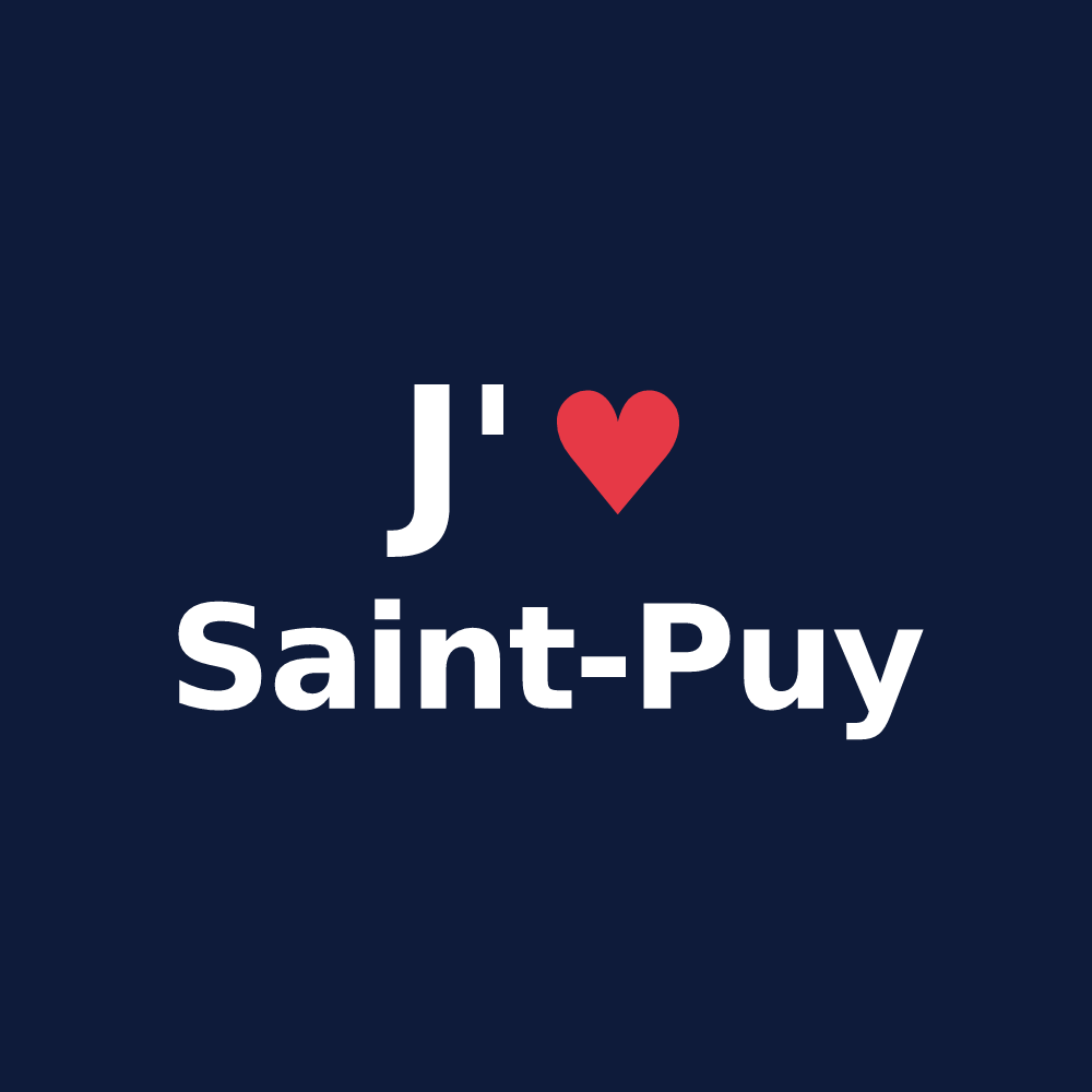 T-shirt personnalisé Saint-Puy — design J'aime Saint-Puy