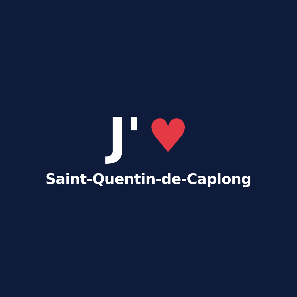 T-shirt personnalisé Saint-Quentin-de-Caplong — design J'aime Saint-Quentin-de-Caplong