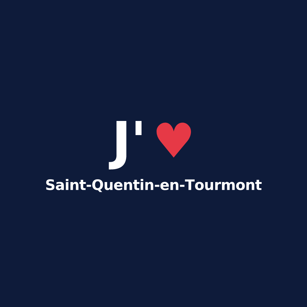T-shirt personnalisé Saint-Quentin-en-Tourmont — design J'aime Saint-Quentin-en-Tourmont