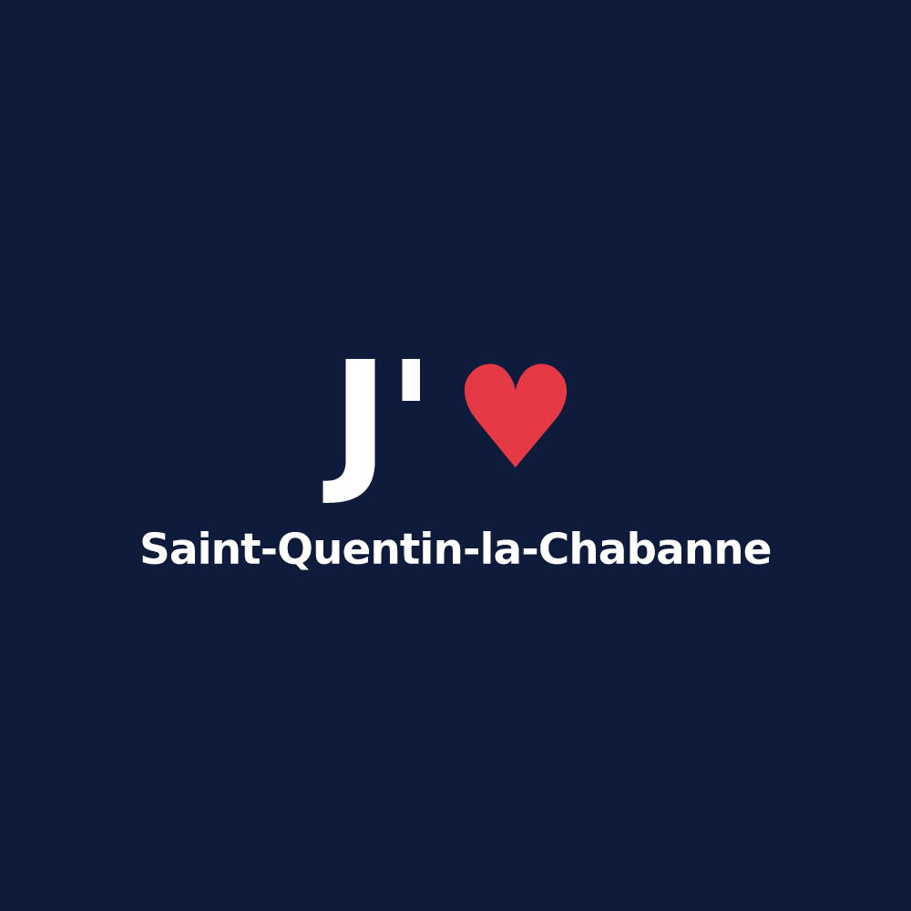T-shirt personnalisé Saint-Quentin-la-Chabanne — design J'aime Saint-Quentin-la-Chabanne