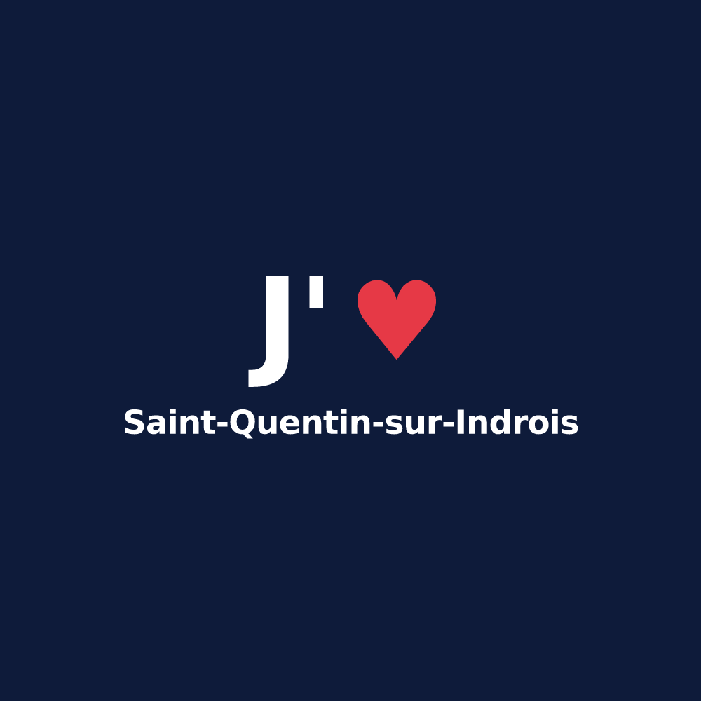 T-shirt personnalisé Saint-Quentin-sur-Indrois — design J'aime Saint-Quentin-sur-Indrois