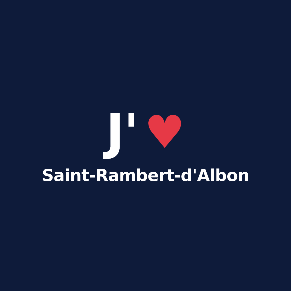 T-shirt personnalisé Saint-Rambert-d'Albon — design J'aime Saint-Rambert-d'Albon