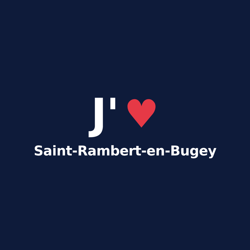 T-shirt personnalisé Saint-Rambert-en-Bugey — design J'aime Saint-Rambert-en-Bugey