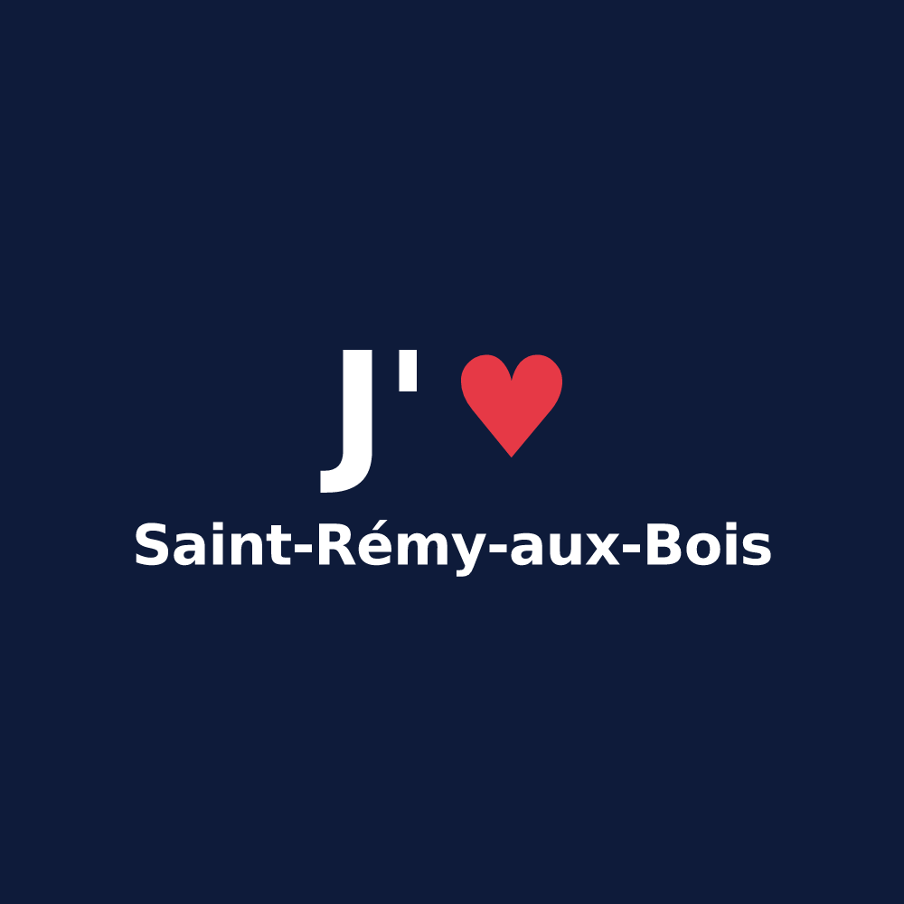 T-shirt personnalisé Saint-Rémy-aux-Bois — design J'aime Saint-Rémy-aux-Bois