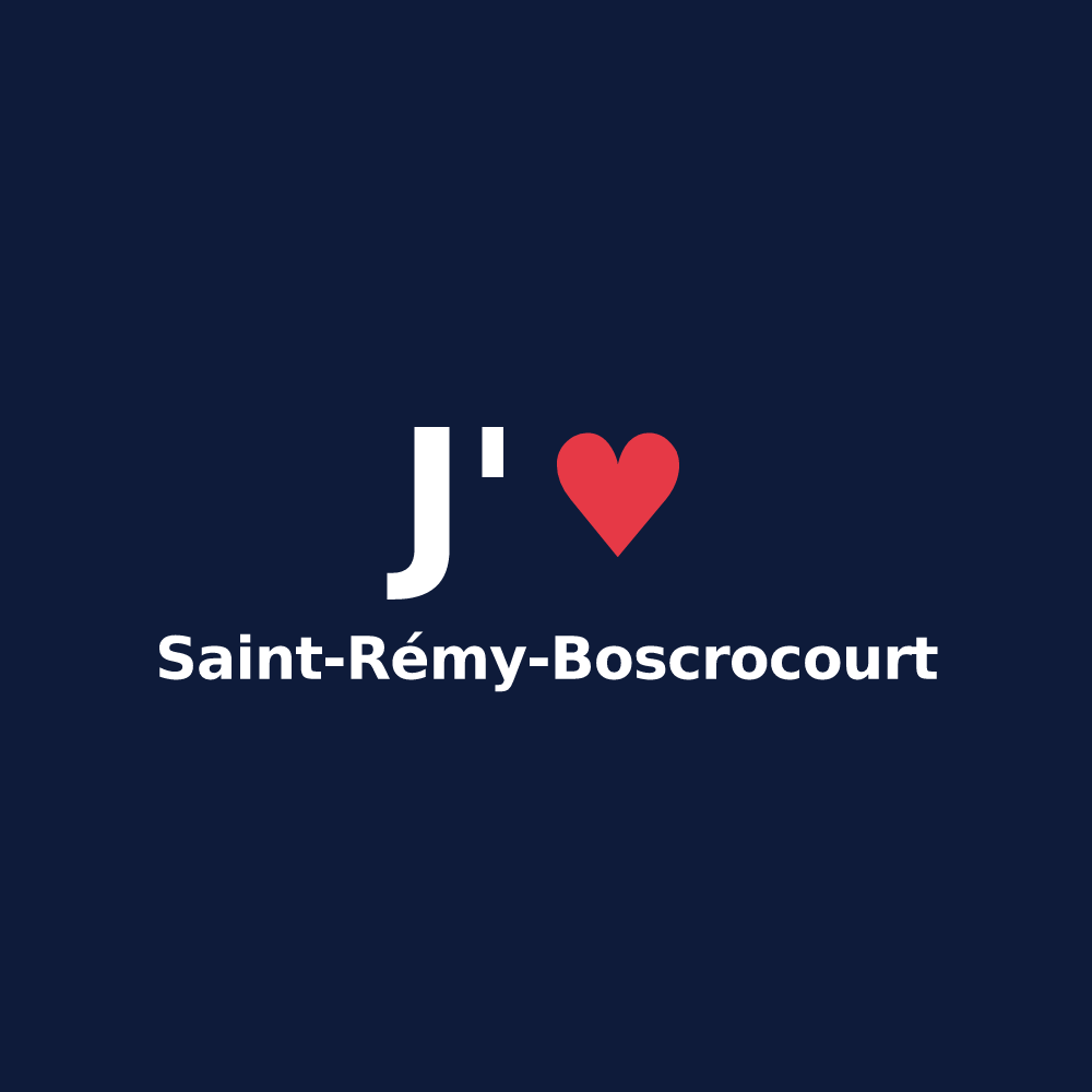 T-shirt personnalisé Saint-Rémy-Boscrocourt — design J'aime Saint-Rémy-Boscrocourt