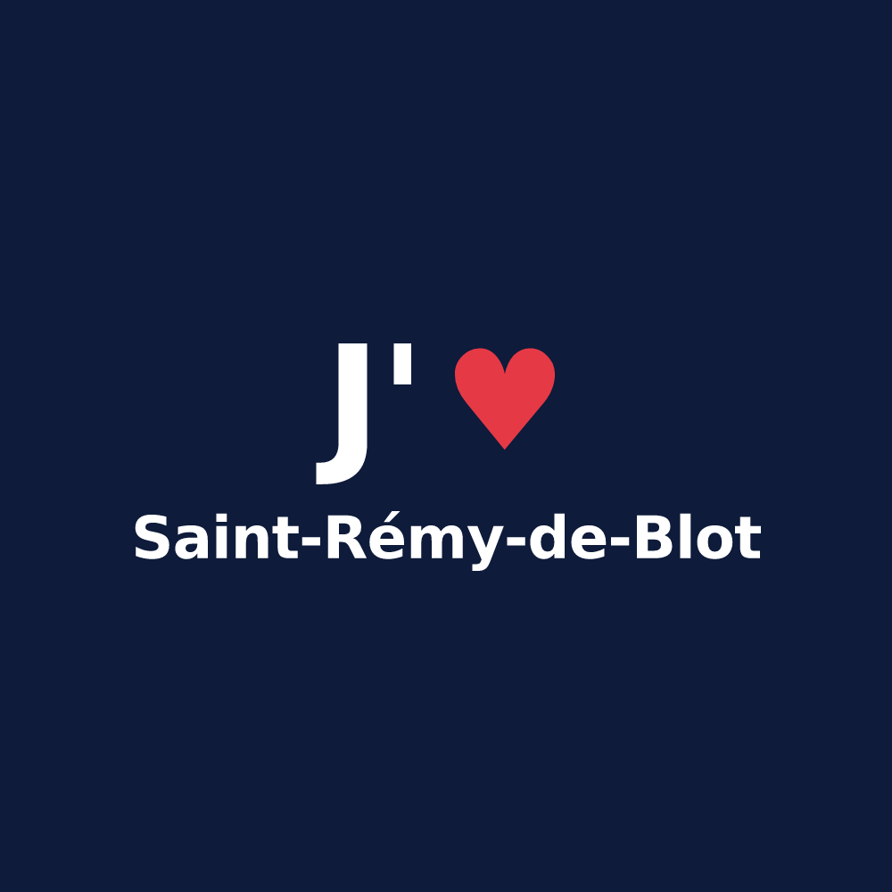 T-shirt personnalisé Saint-Rémy-de-Blot — design J'aime Saint-Rémy-de-Blot