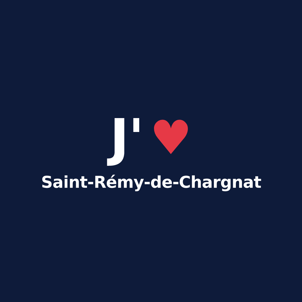 T-shirt personnalisé Saint-Rémy-de-Chargnat — design J'aime Saint-Rémy-de-Chargnat