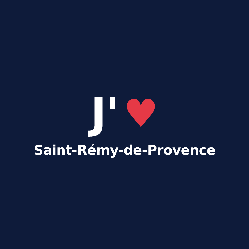 T-shirt personnalisé Saint-Rémy-de-Provence — design « J'aime Saint-Rémy-de-Provence » imprimé sur le t-shirt