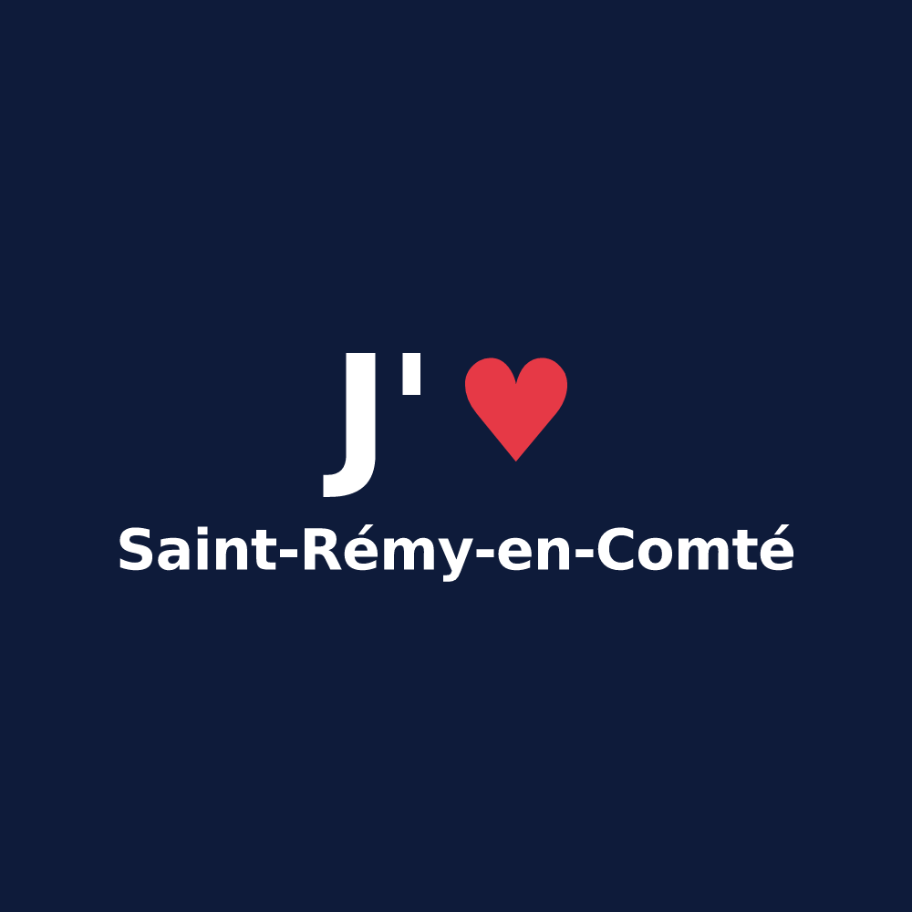 T-shirt personnalisé Saint-Rémy-en-Comté — design J'aime Saint-Rémy-en-Comté