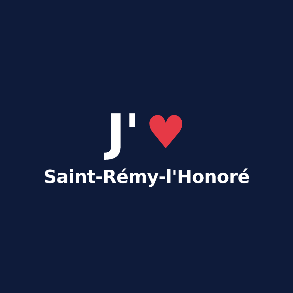 T-shirt personnalisé Saint-Rémy-l'Honoré — design J'aime Saint-Rémy-l'Honoré