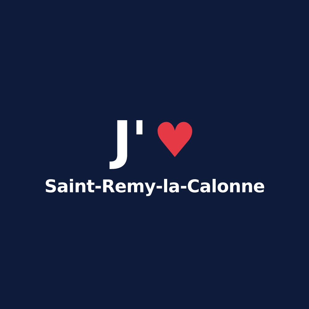 T-shirt personnalisé Saint-Remy-la-Calonne — design J'aime Saint-Remy-la-Calonne