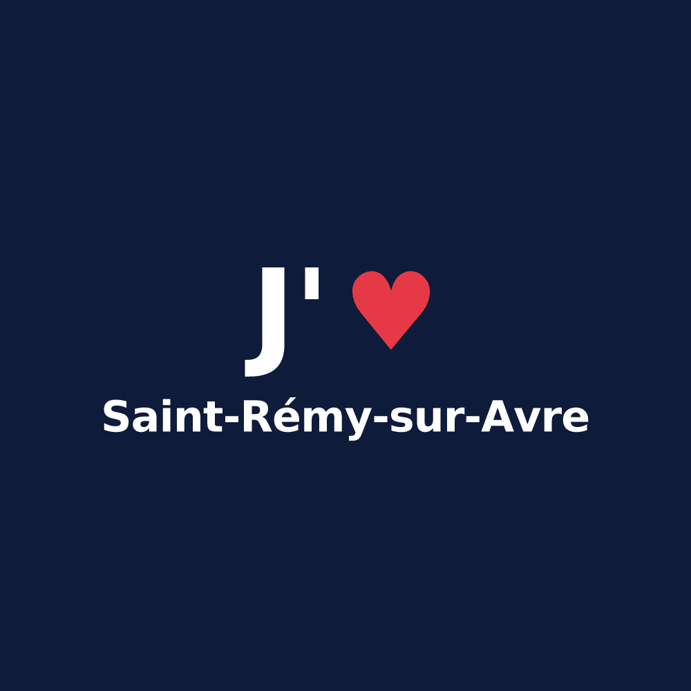 T-shirt personnalisé Saint-Rémy-sur-Avre — design J'aime Saint-Rémy-sur-Avre