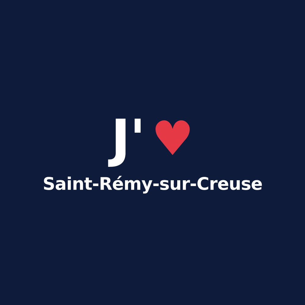 T-shirt personnalisé Saint-Rémy-sur-Creuse — design J'aime Saint-Rémy-sur-Creuse