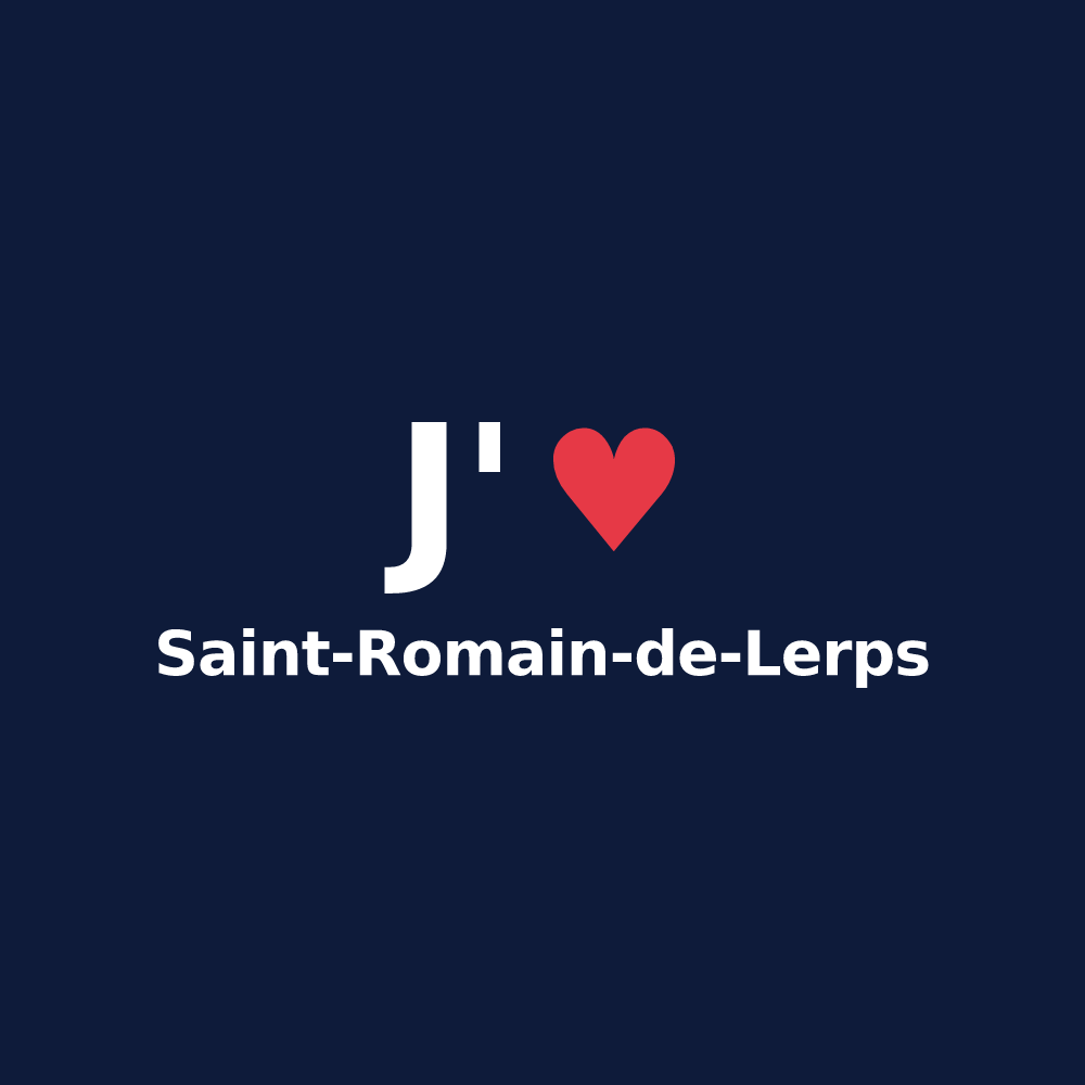 T-shirt personnalisé Saint-Romain-de-Lerps — design J'aime Saint-Romain-de-Lerps