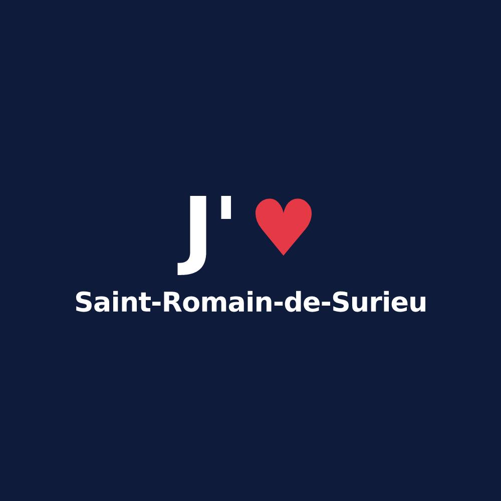 T-shirt personnalisé Saint-Romain-de-Surieu — design J'aime Saint-Romain-de-Surieu