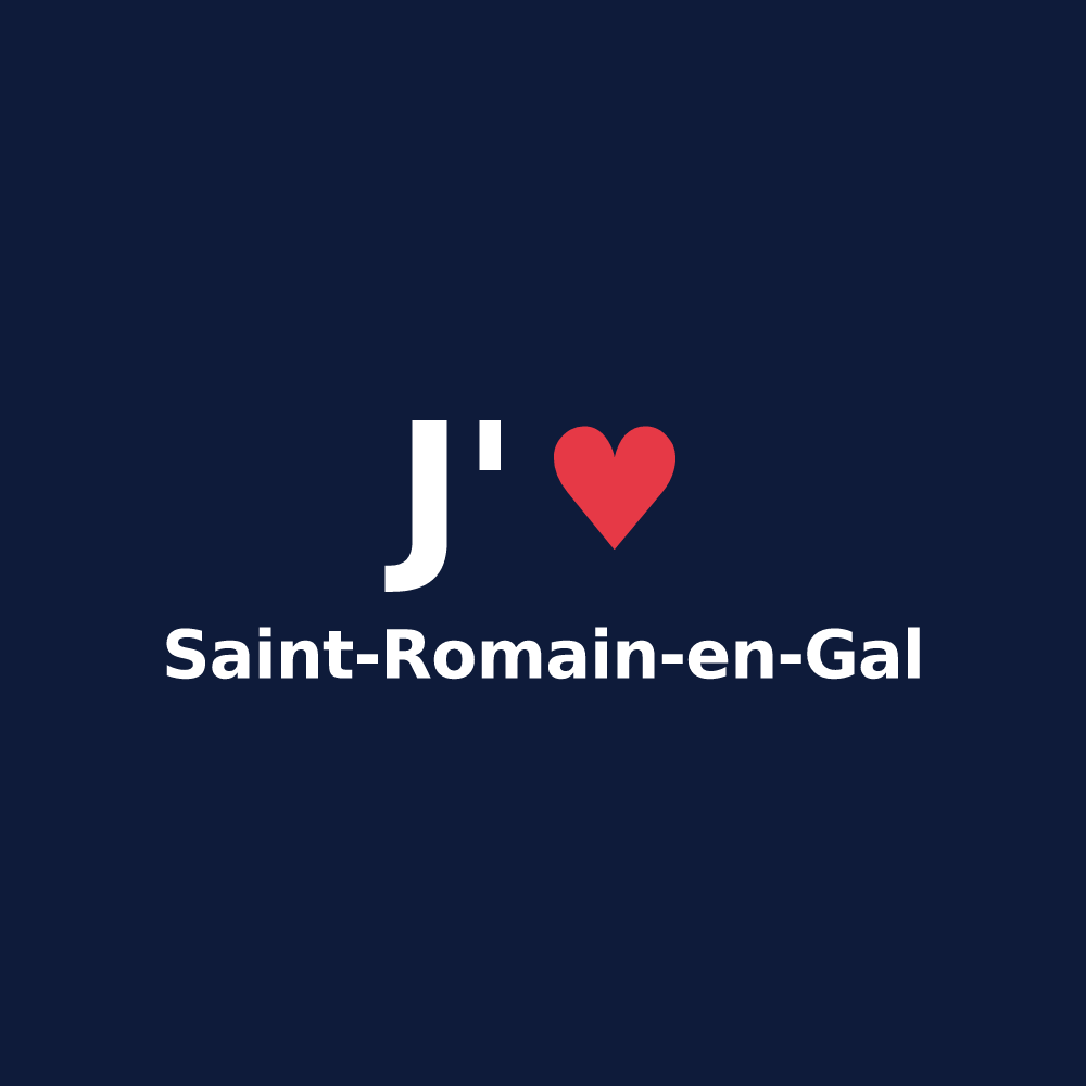 T-shirt personnalisé Saint-Romain-en-Gal — design J'aime Saint-Romain-en-Gal