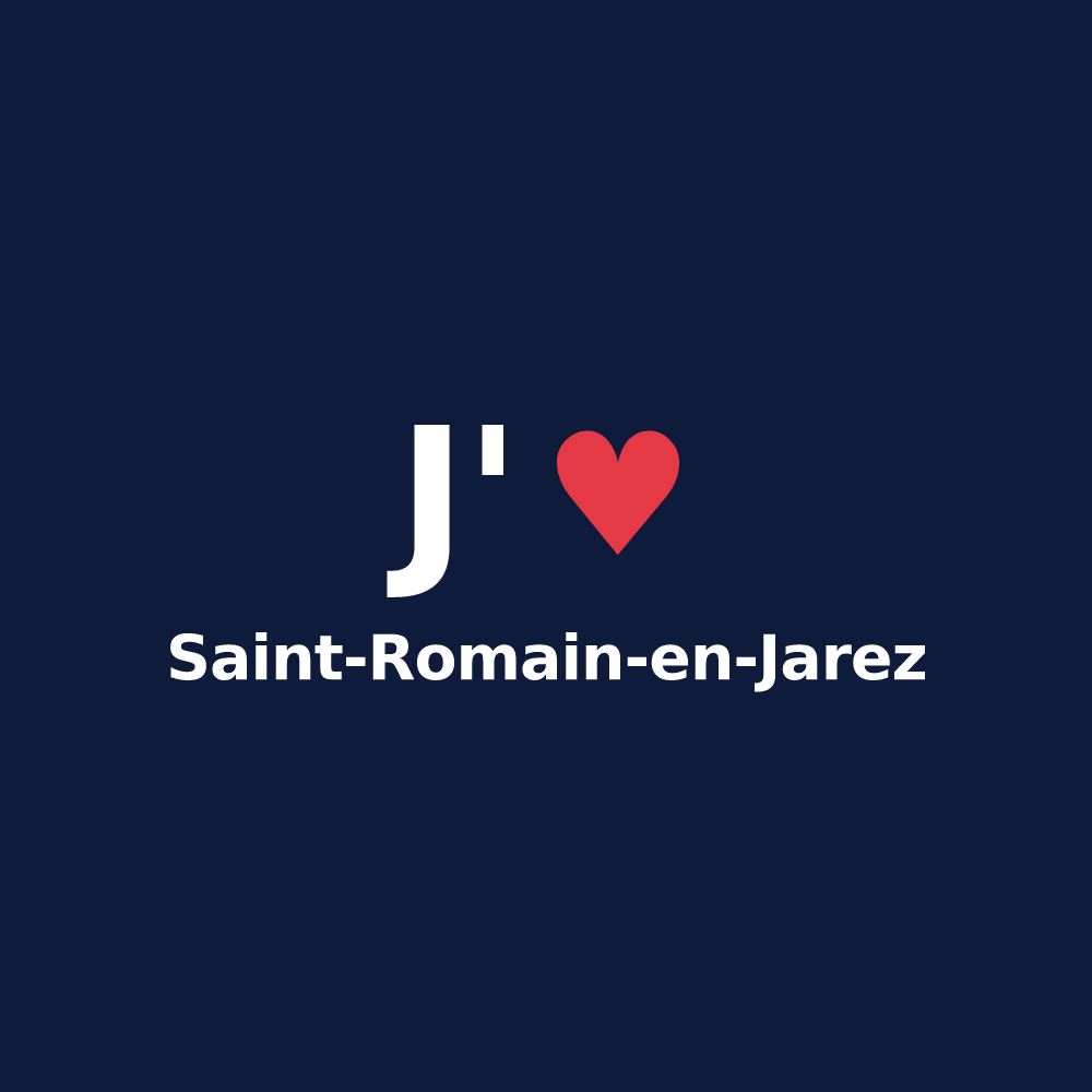 T-shirt personnalisé Saint-Romain-en-Jarez — design J'aime Saint-Romain-en-Jarez