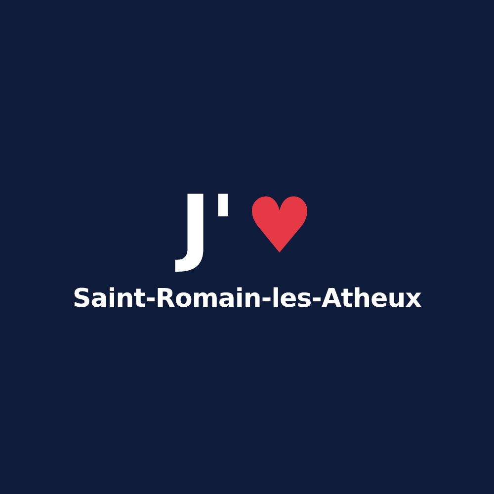 T-shirt personnalisé Saint-Romain-les-Atheux — design J'aime Saint-Romain-les-Atheux