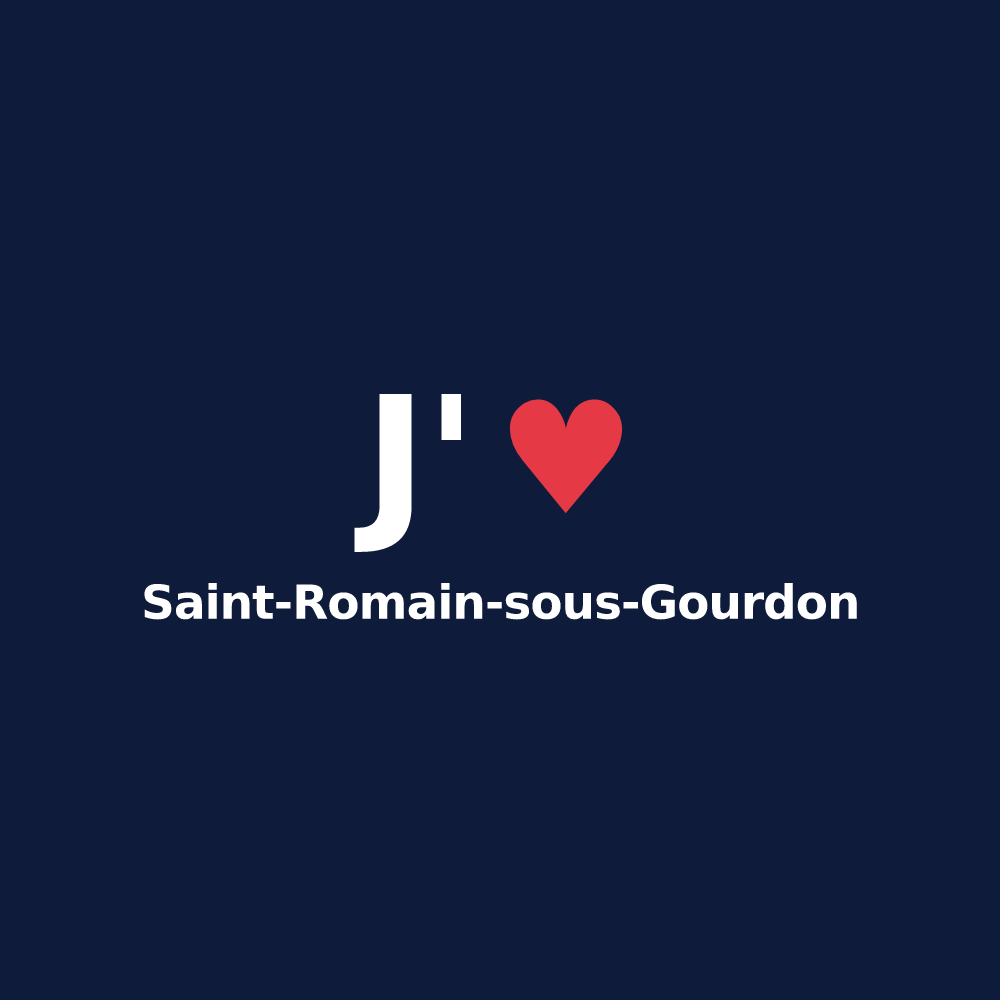 T-shirt personnalisé Saint-Romain-sous-Gourdon — design J'aime Saint-Romain-sous-Gourdon