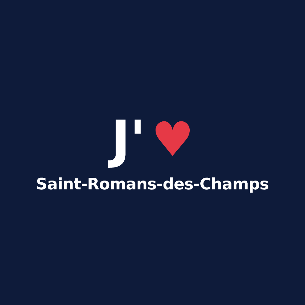 T-shirt personnalisé Saint-Romans-des-Champs — design J'aime Saint-Romans-des-Champs