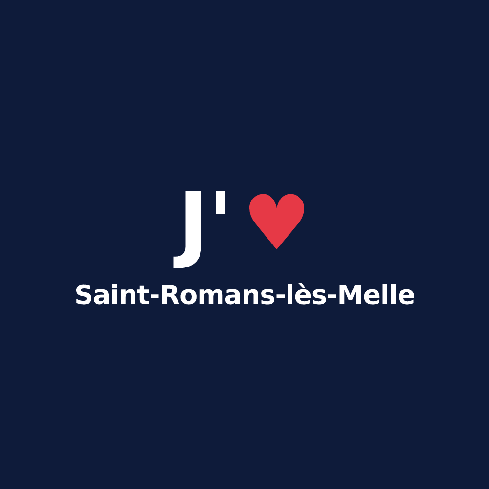 T-shirt personnalisé Saint-Romans-lès-Melle — design J'aime Saint-Romans-lès-Melle