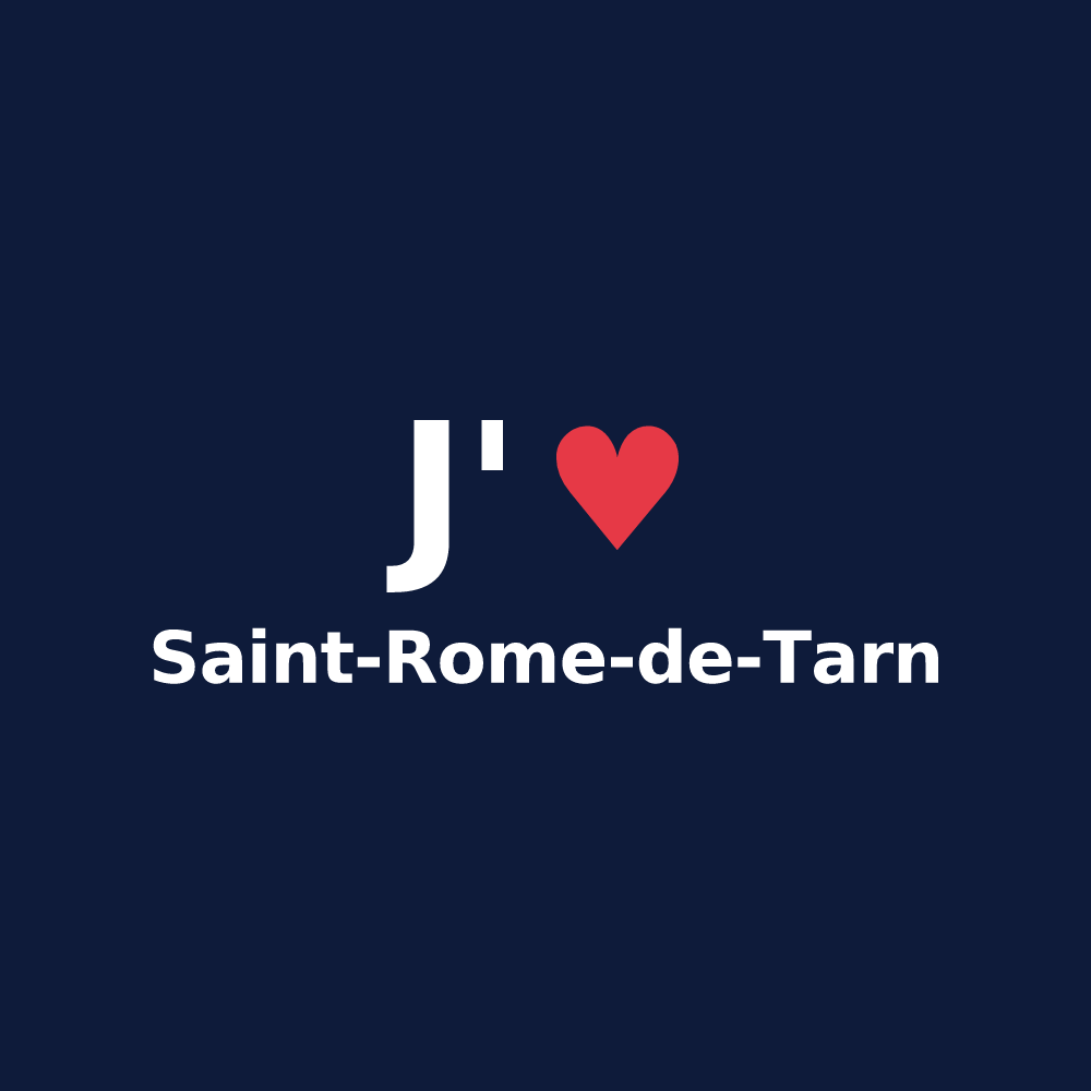 T-shirt personnalisé Saint-Rome-de-Tarn — design J'aime Saint-Rome-de-Tarn