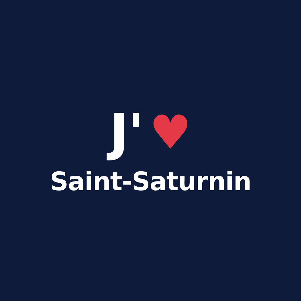 T-shirt personnalisé Saint-Saturnin — design J'aime Saint-Saturnin