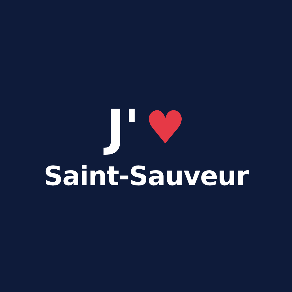 T-shirt personnalisé Saint-Sauveur — design J'aime Saint-Sauveur