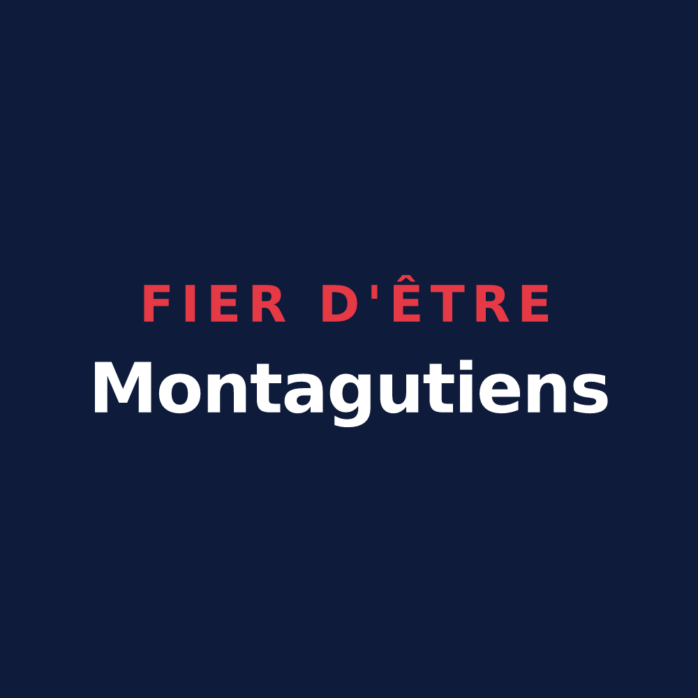 T-shirt « Fier d'être Montagutiens » — design pour Saint-Sauveur-de-Montagut