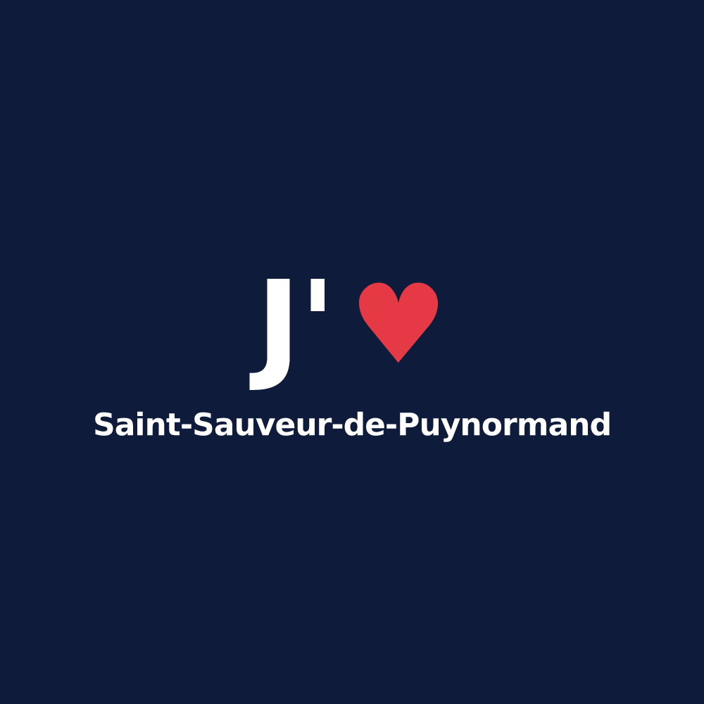T-shirt personnalisé Saint-Sauveur-de-Puynormand — design J'aime Saint-Sauveur-de-Puynormand