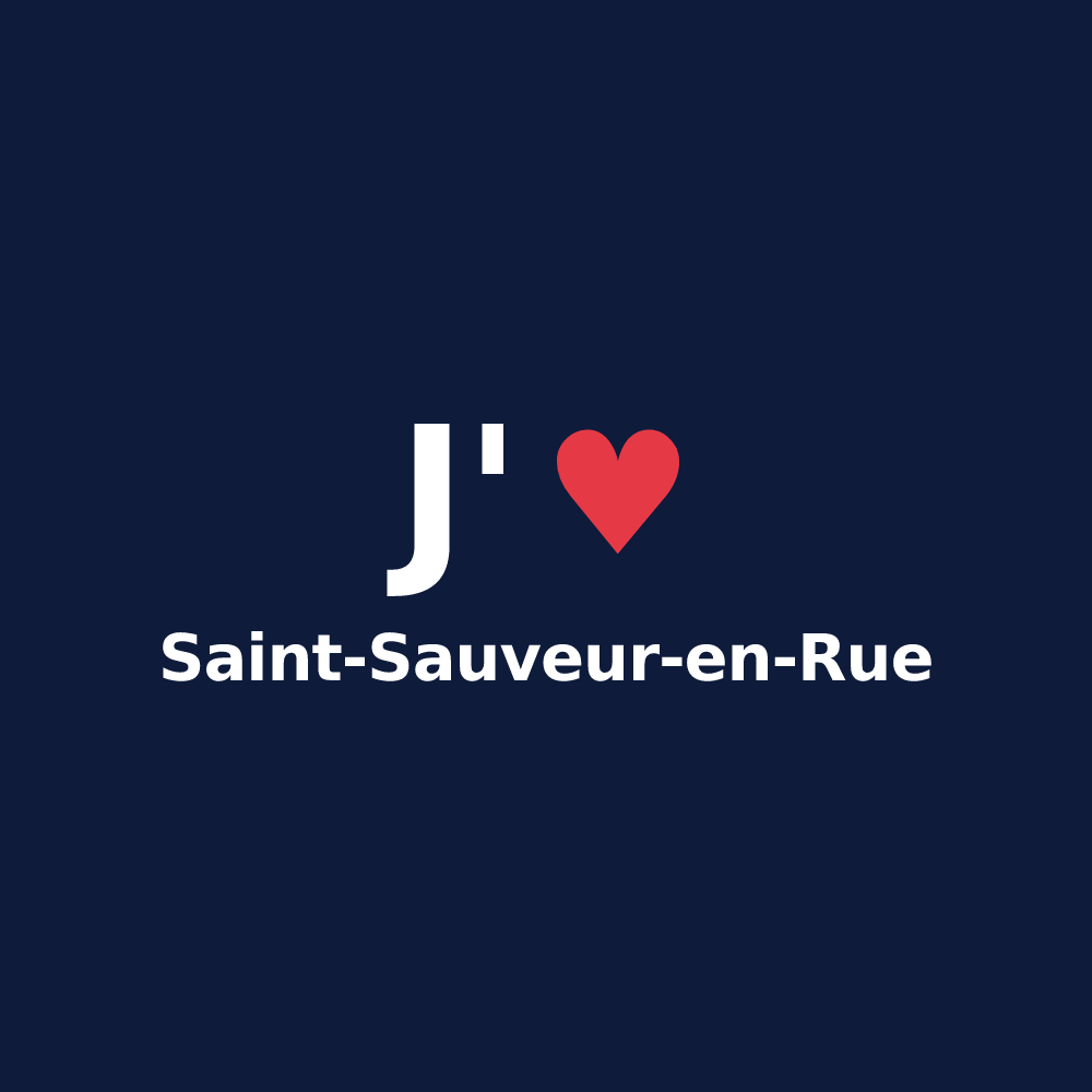 T-shirt personnalisé Saint-Sauveur-en-Rue — design J'aime Saint-Sauveur-en-Rue