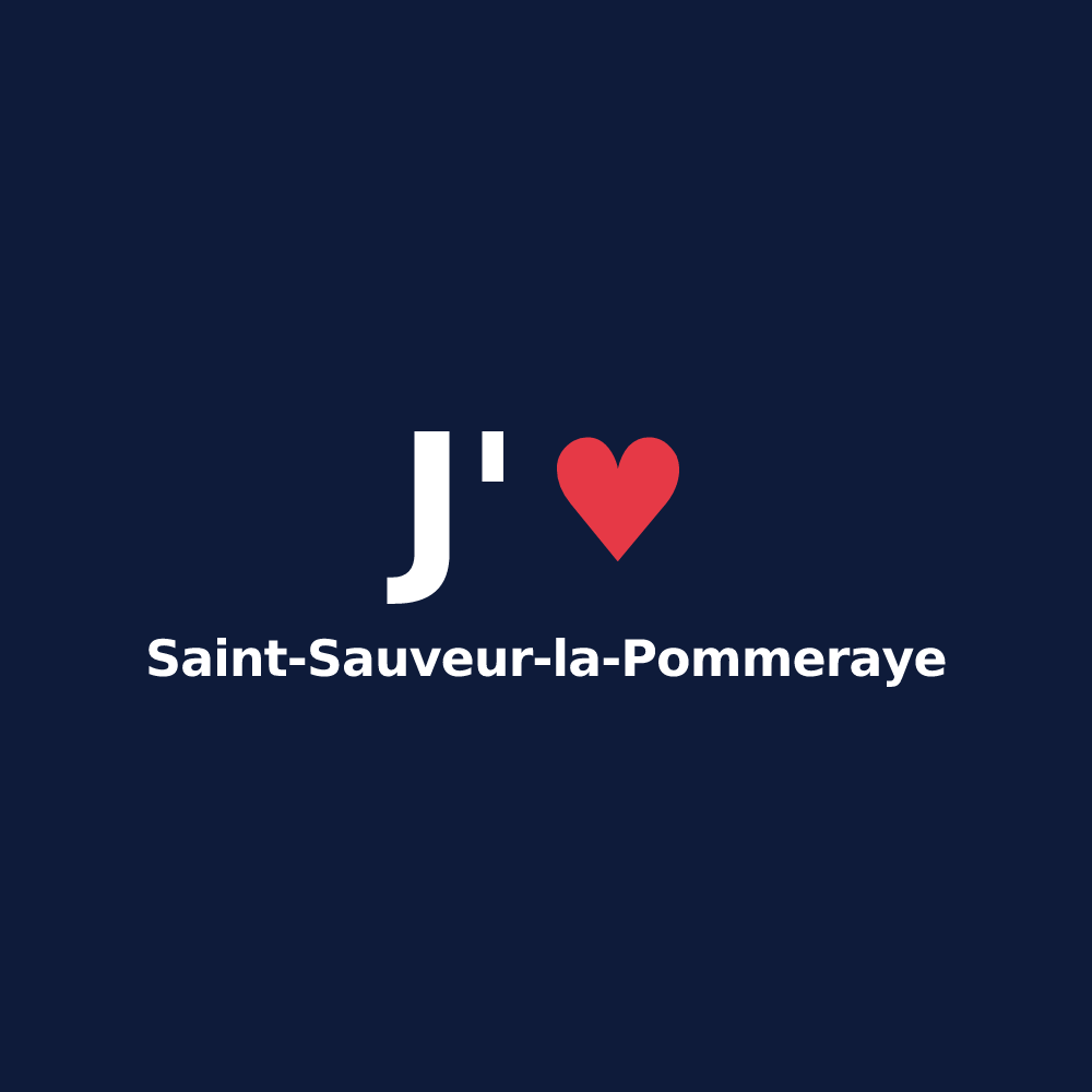 T-shirt personnalisé Saint-Sauveur-la-Pommeraye — design J'aime Saint-Sauveur-la-Pommeraye