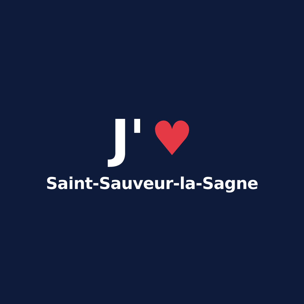T-shirt personnalisé Saint-Sauveur-la-Sagne — design J'aime Saint-Sauveur-la-Sagne