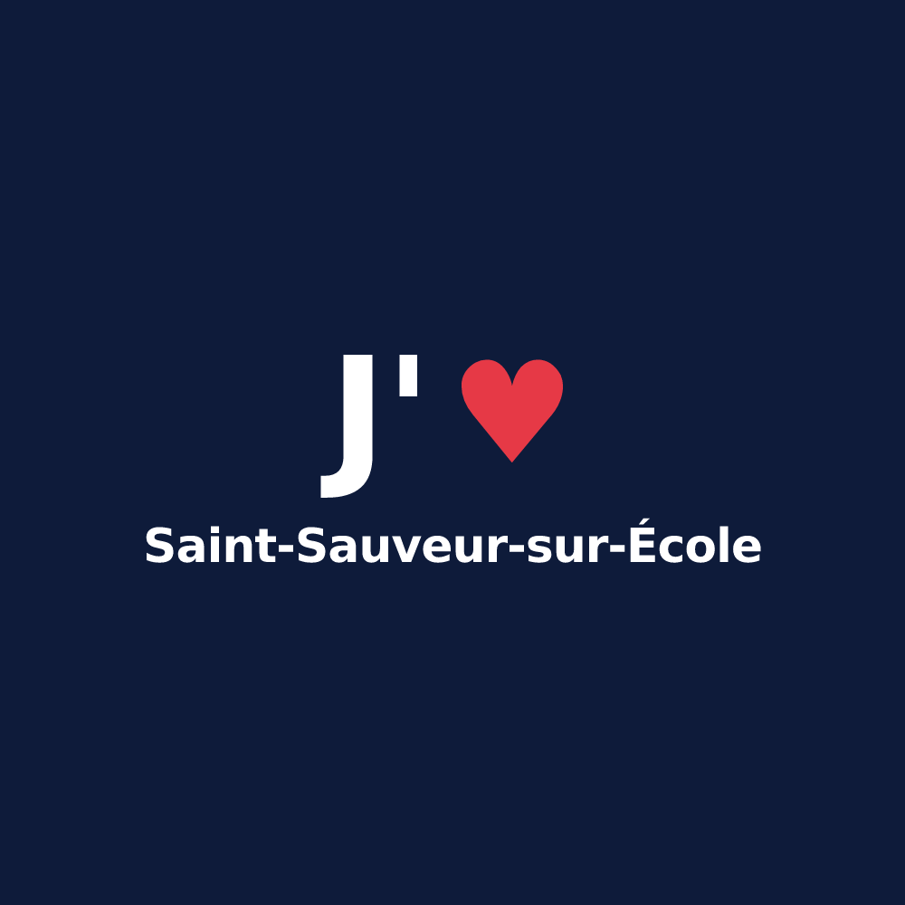 T-shirt personnalisé Saint-Sauveur-sur-École — design J'aime Saint-Sauveur-sur-École