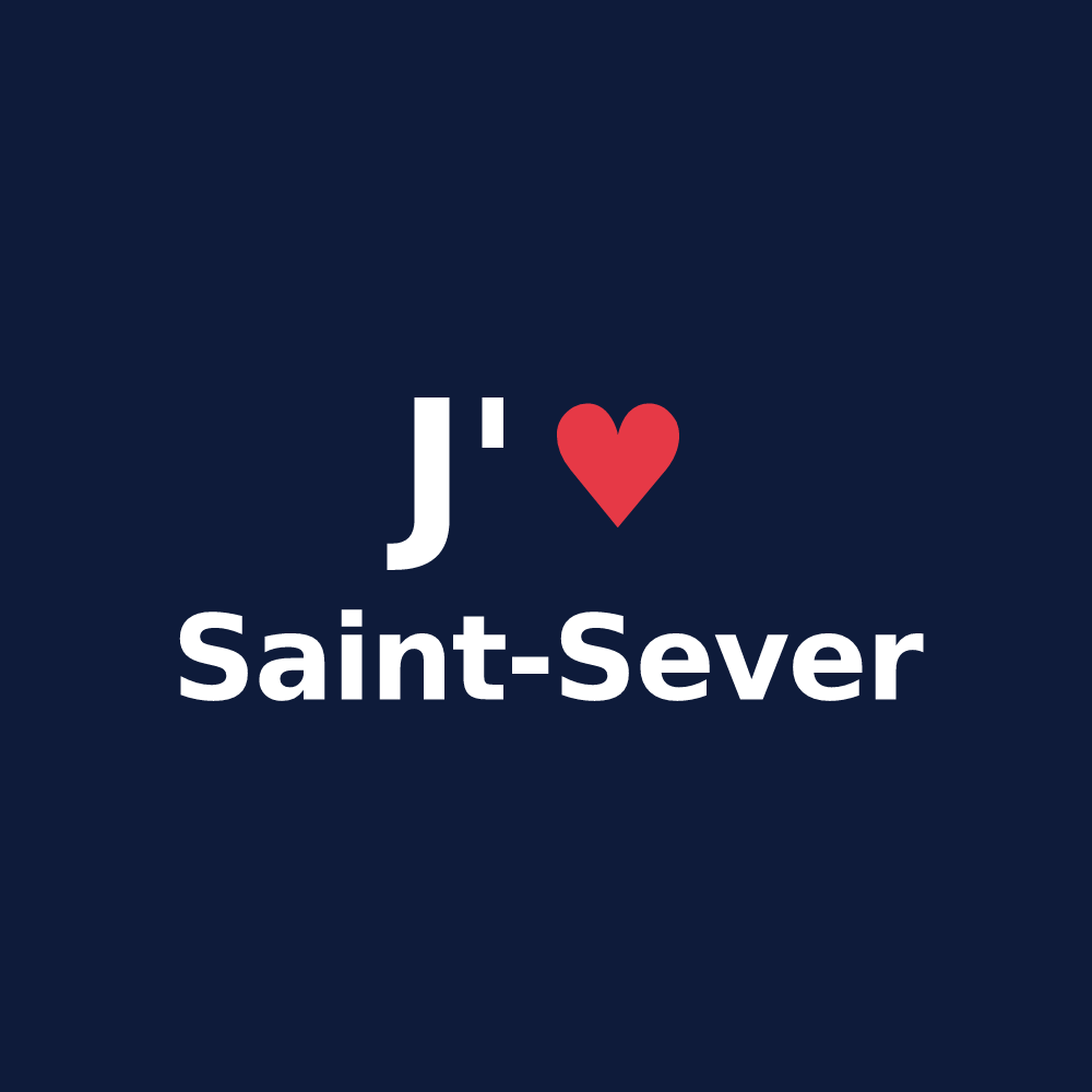 T-shirt personnalisé Saint-Sever — design J'aime Saint-Sever
