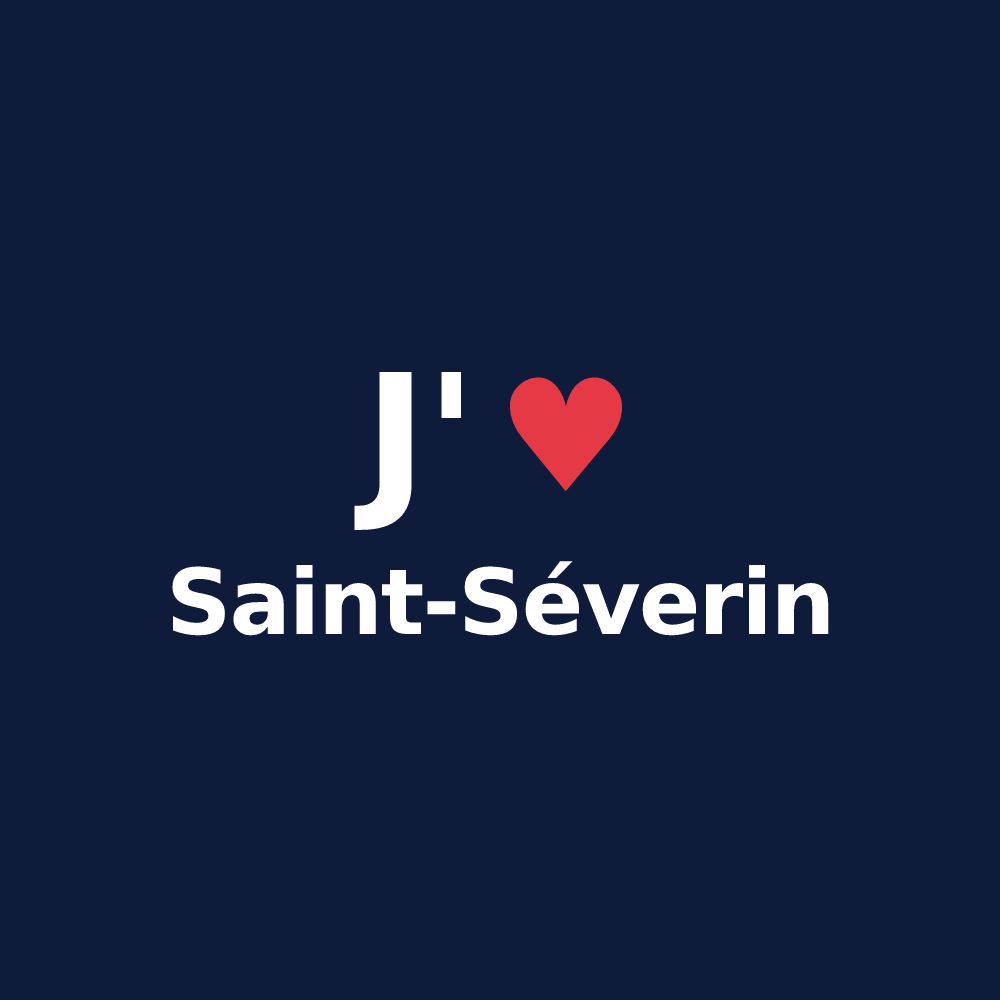 T-shirt personnalisé Saint-Séverin — design J'aime Saint-Séverin